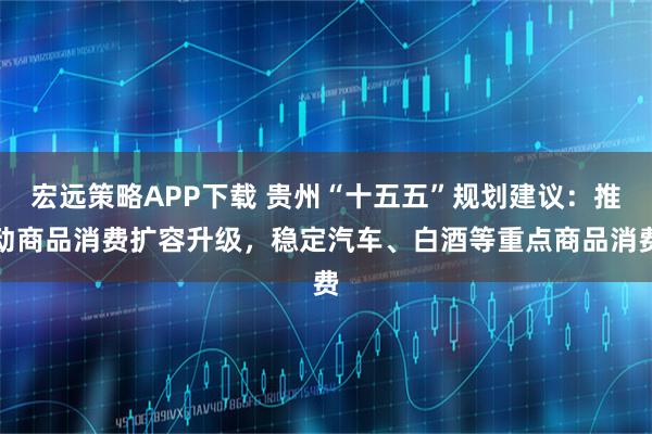 宏远策略APP下载 贵州“十五五”规划建议:推动商品消费扩容升级,稳定汽车、白酒等重点商品消费